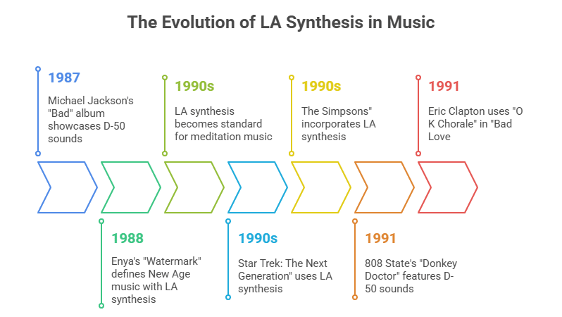 The evolution of la synthesis in music