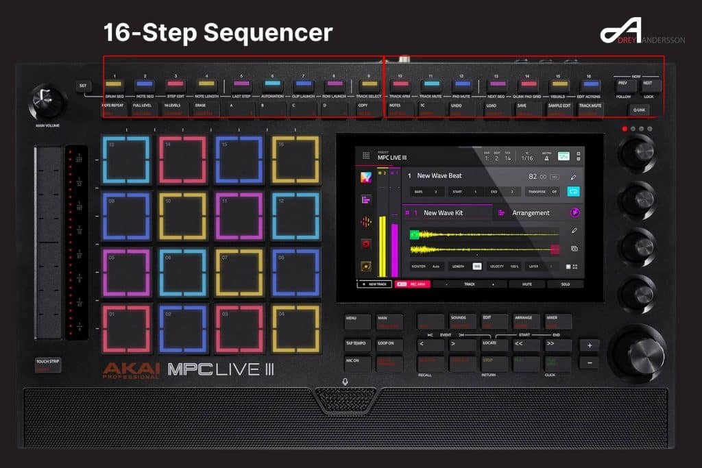 Akai MPC Live III - 16-Step Sequencer
