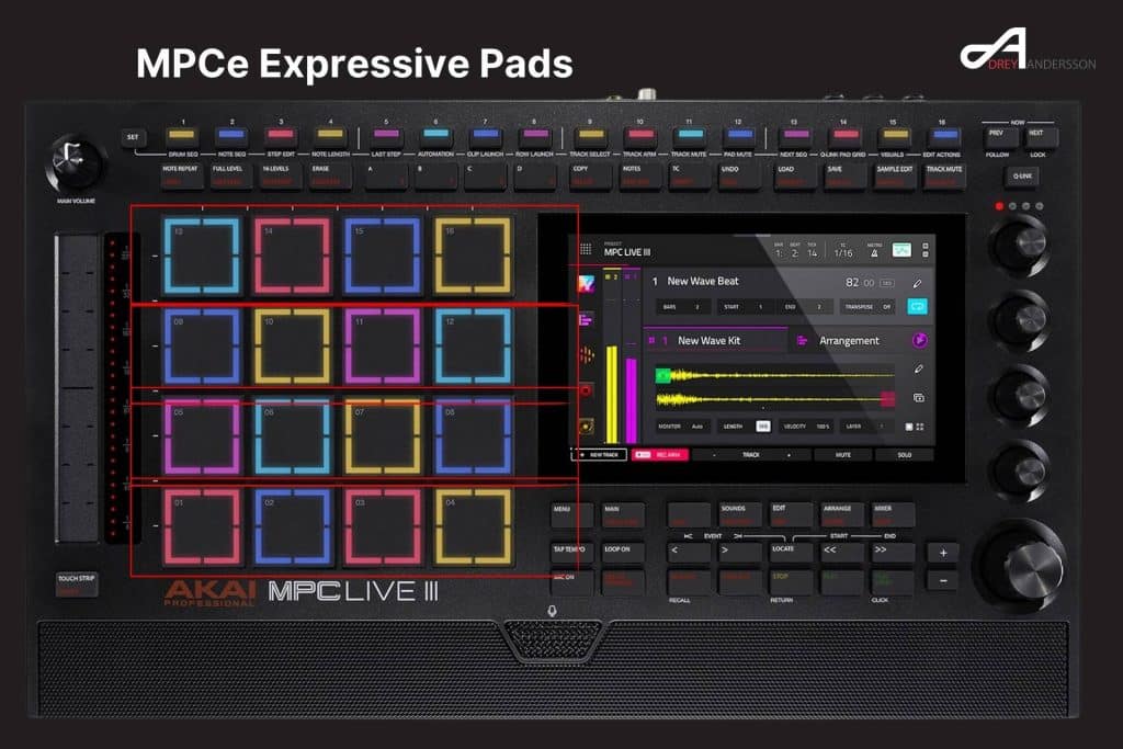Akai MPC Live III - MPCe Expressive Pads